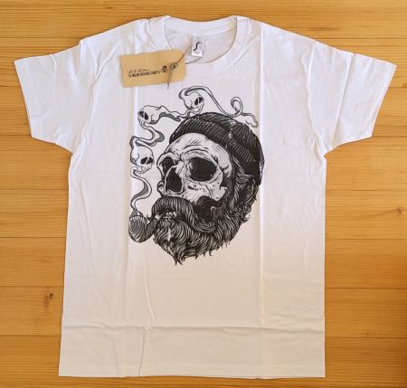T-shirt Sailor-skull weiss Gr. S