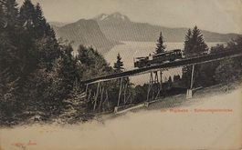 RIGIBAHN - Schnurtobelbrücke - Dampfzug - 1906