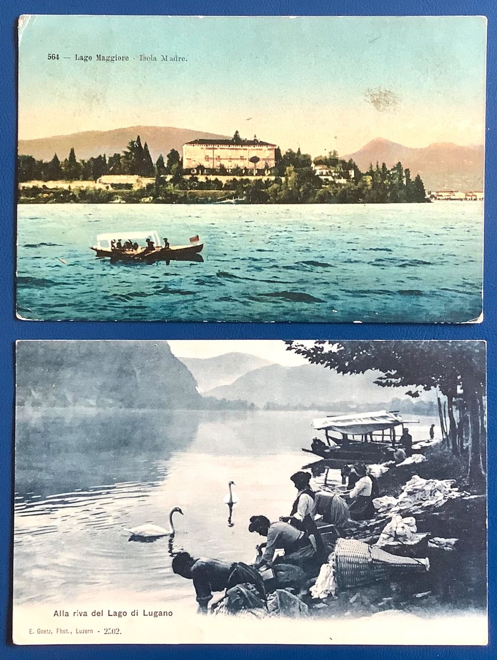 Cartes postales: 1906 - 1902 - 2 Ansichtskarten Lago Maggiore TI – D'occasion à Liestal par Skunk02
