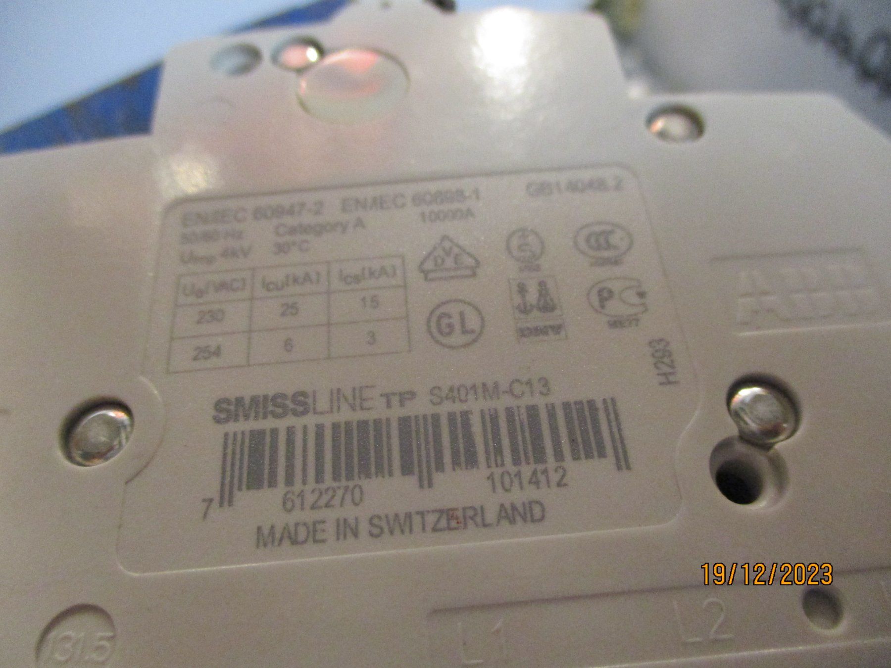 ABB Interruttori: S401M-C13 abb – Usato da Langnau i. E. venduto da Superseven69 6