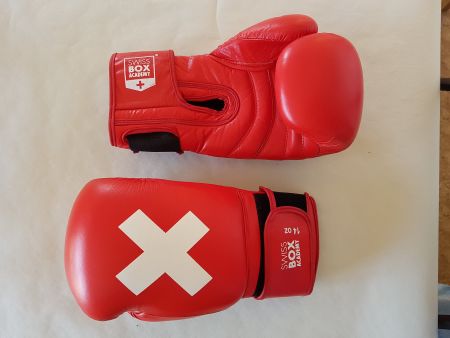 Boxhandschuhe rot SBA SWISS 12 OZ. NEU inkl. Tasche, Bandage