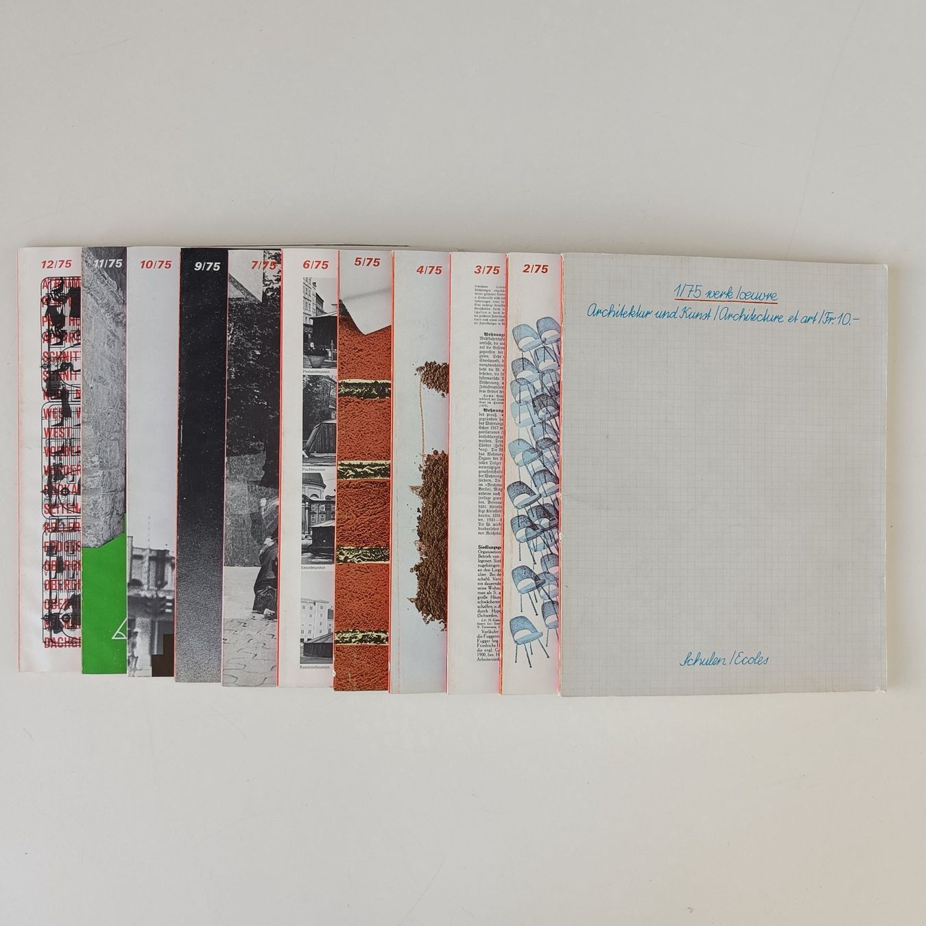 Riviste & Magazine: Architektur Zeitschrift WERK 1975 – Usato da Biel/Bienne venduto da FedericoS. 3