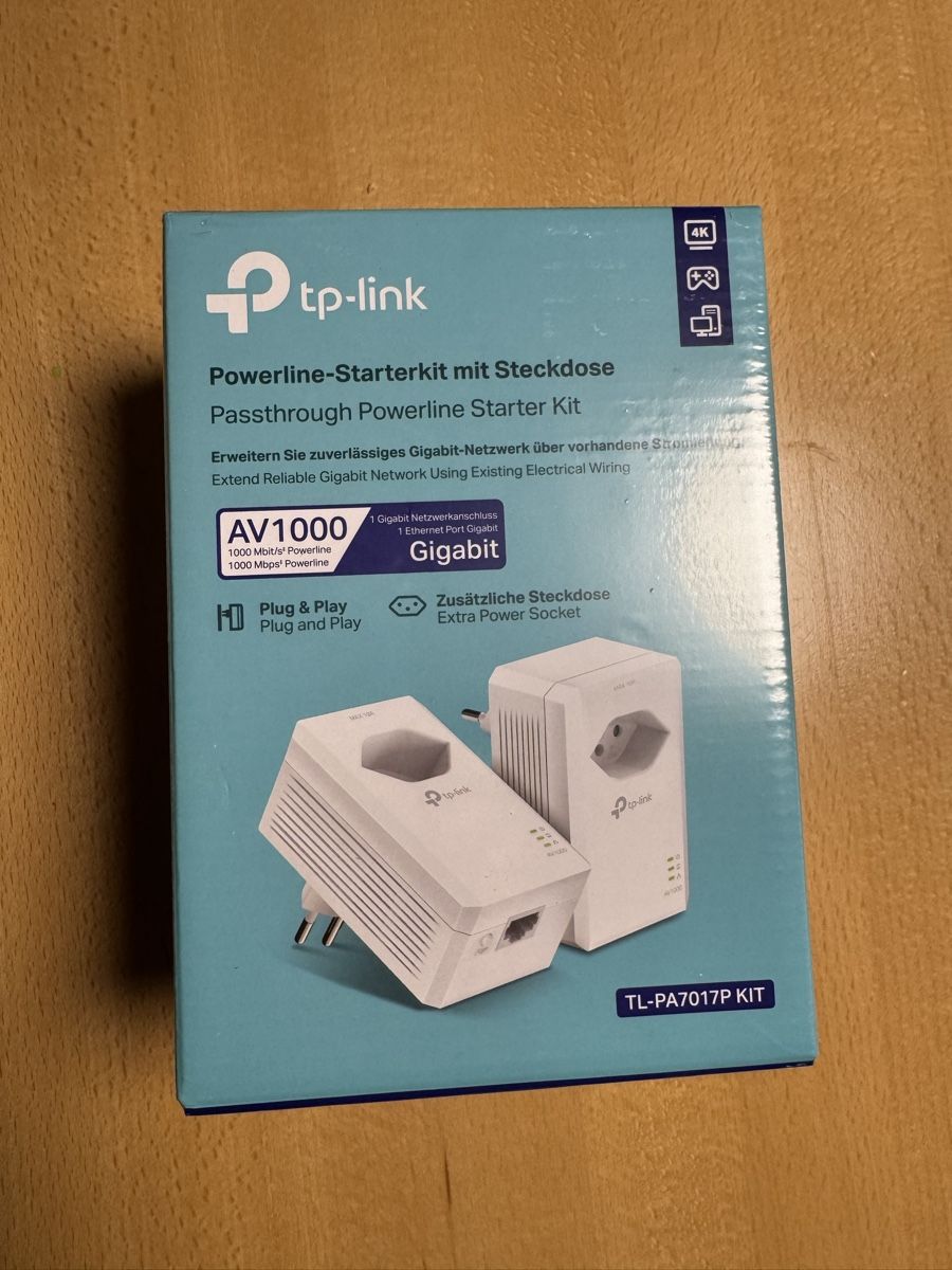TP-Link Laufwerke & Adapter: TP-Powerline Starterkit mit Steckdose Neu und ungeöffnet – Neu und originalverpackt aus Baar von Lackey7