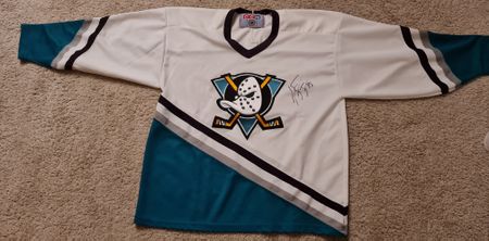 Vintage Mighty Ducks Trikot -  signiert J.S. Giguère #35