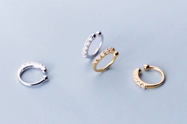 Orecchini pendenti & Orecchini a lobo: silber ear cuffs – Nuovo e nell'imballaggio originale da St. Gallen venduto da yatoot26 1
