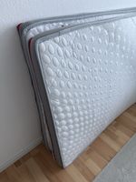 2 Matratzentopper weiss grau gesteppt guter Zustand Gebrauch