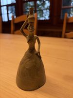 Vintage Messingglocke / Tischglocke – Afrikanische Stammesku
