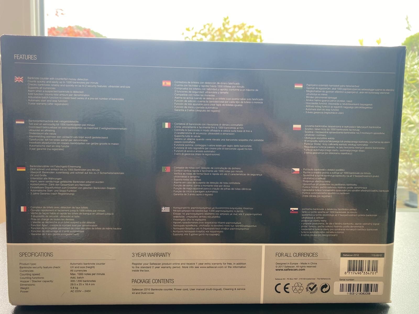 PC: Safescan 1250 – Nuovo e nell'imballaggio originale da Gebenstorf venduto da ryk86 2