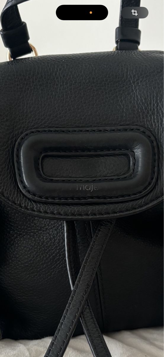 Maje Borse da donna: Maje Mini Rucksack / Tasche -Schwarz Leder – Usato da Zürich venduto da ccitylightss 4