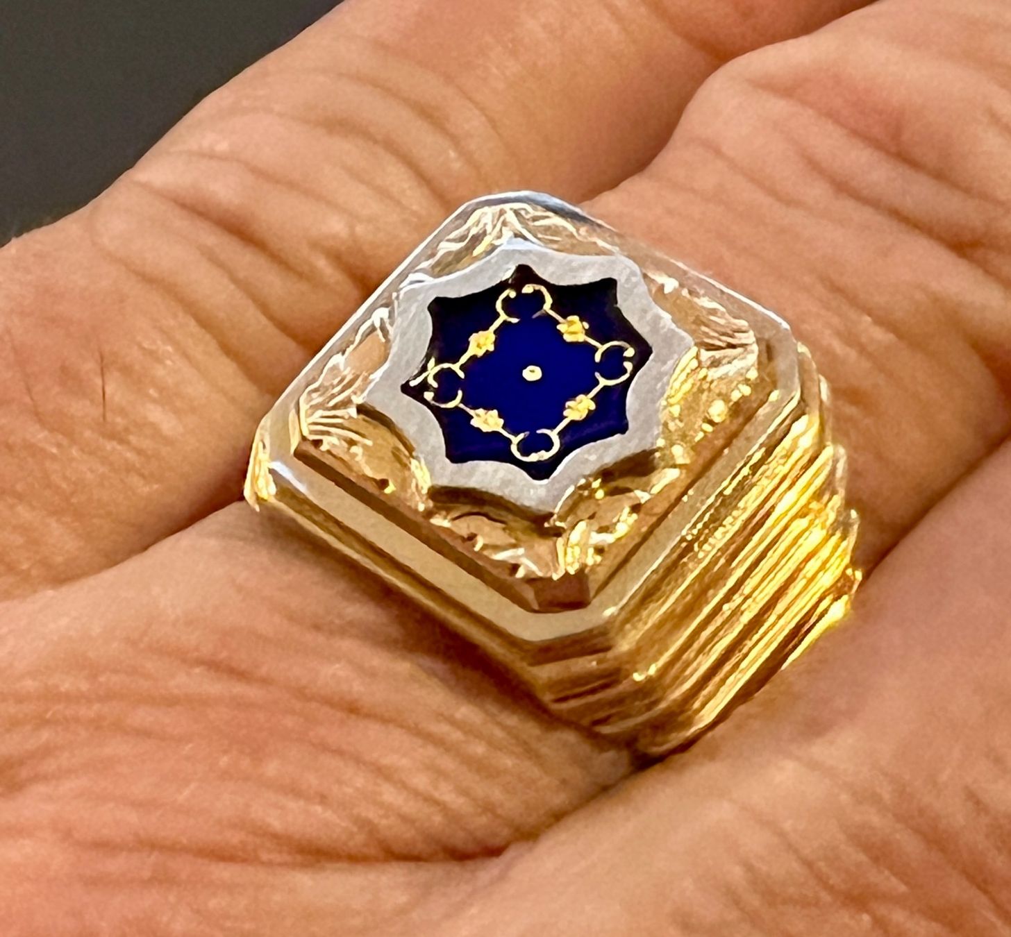 Ringe: Gold-Ring 18 K mit Emaille – Gebraucht aus Chur von Penting1935 6