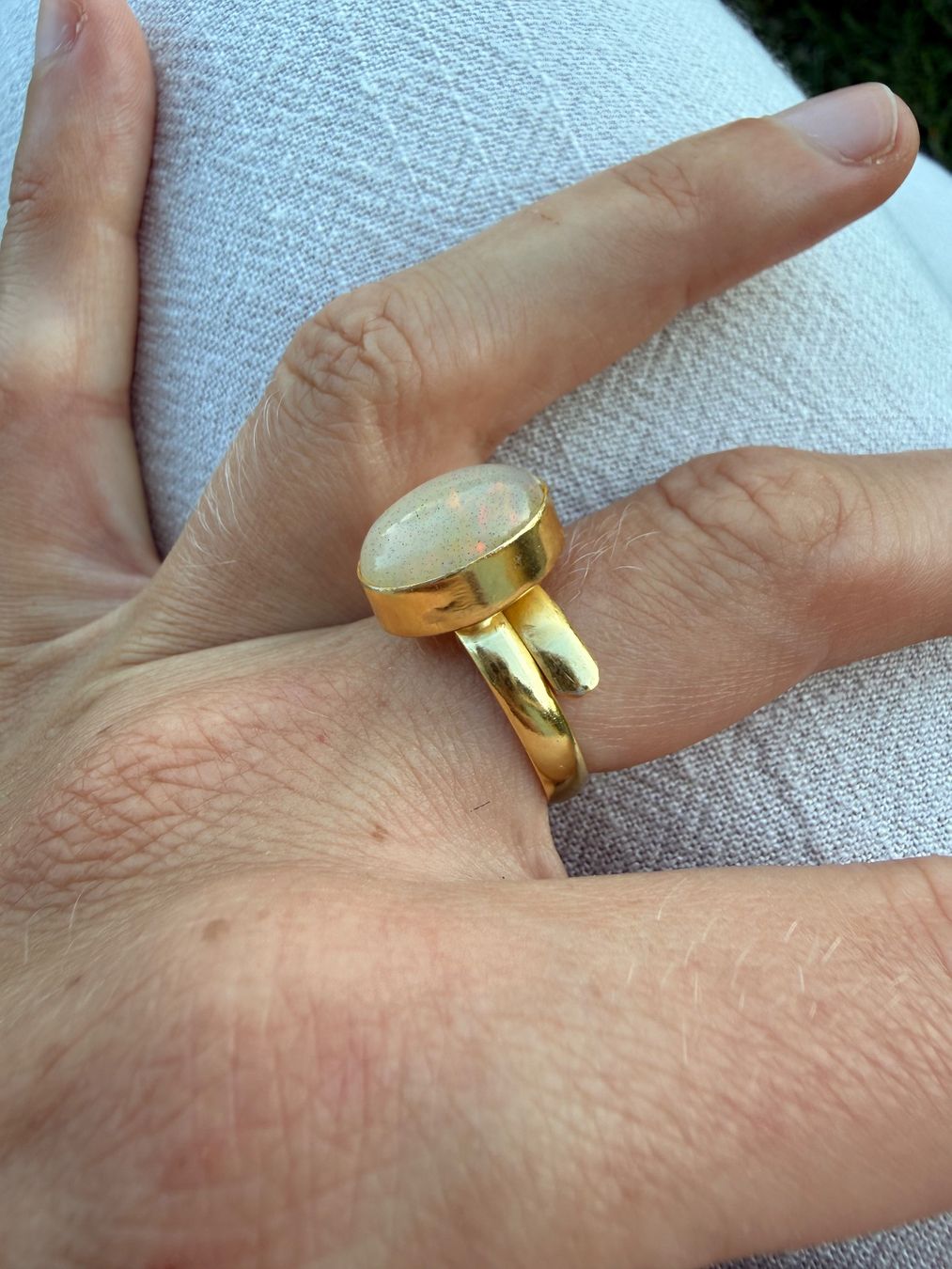 Ringe: schöner Opal Ring vergoldet grössenverstellbar – Neu (gemäss Beschreibung) aus Zug von julialbi 7