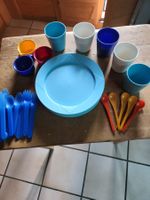 Tupperware Picknick Top Set für 5 Pers Teller Becher Besteck