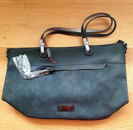 Pierre Cardin Handtasche neu, schwarz/silber, Neupreis 224.-