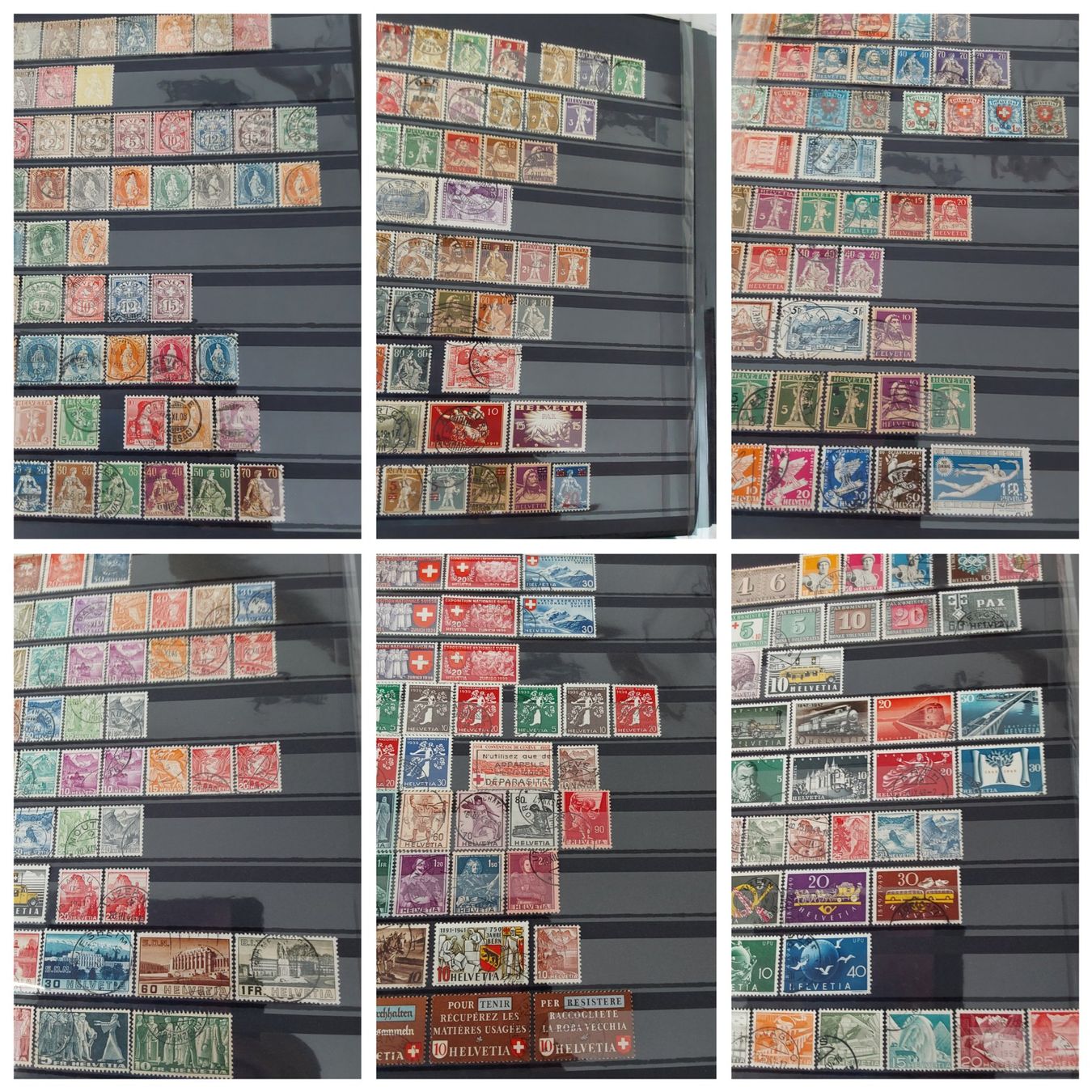 Alle Briefmarken: 4 Stk. CH Briefmarken-/Dublettenalben – Gebraucht aus Münchwilen AG von Nesar 1