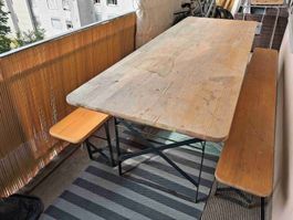 100% Schweizer FSC Holz Festbankgarnitur Tisch 2 Bänke 🇨🇭