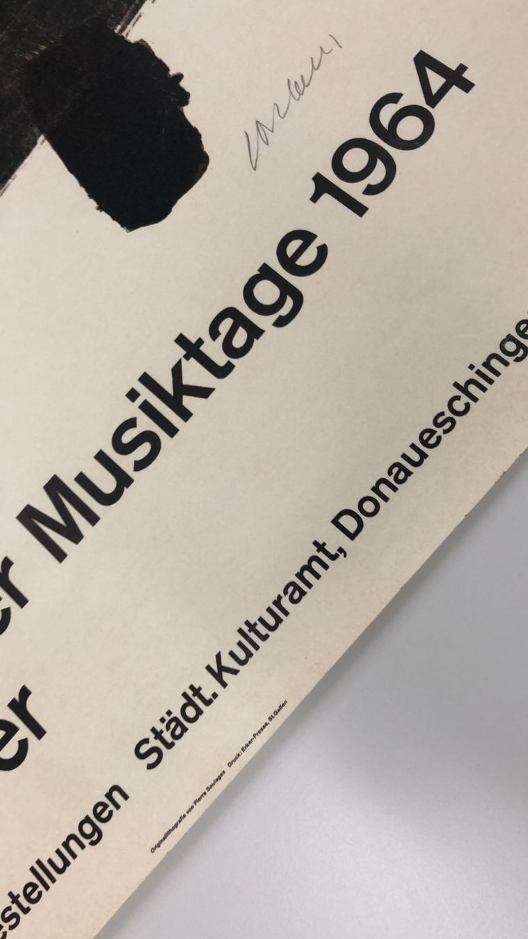 Grafica & Litografie: PIERRE SOULAGES DONAUSCHINGER MUSIKTAGE – Usato da Goldach venduto da Gaip 2