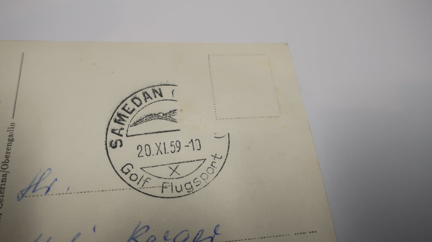 Cartoline postali: Samedan / Oberengadin  1959 – Usato da Cormoret venduto da Pascalll2001 5