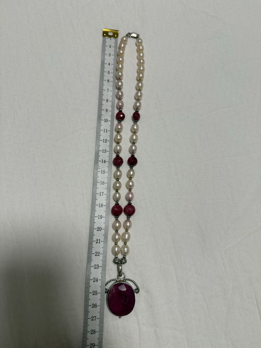 Ketten: Kette mit Perlen und Rubis  – Gebraucht aus Oberhof von RealStone 1