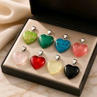Neu! Herz Anhänger mit Kette - Charm Anhänger 8 Farben