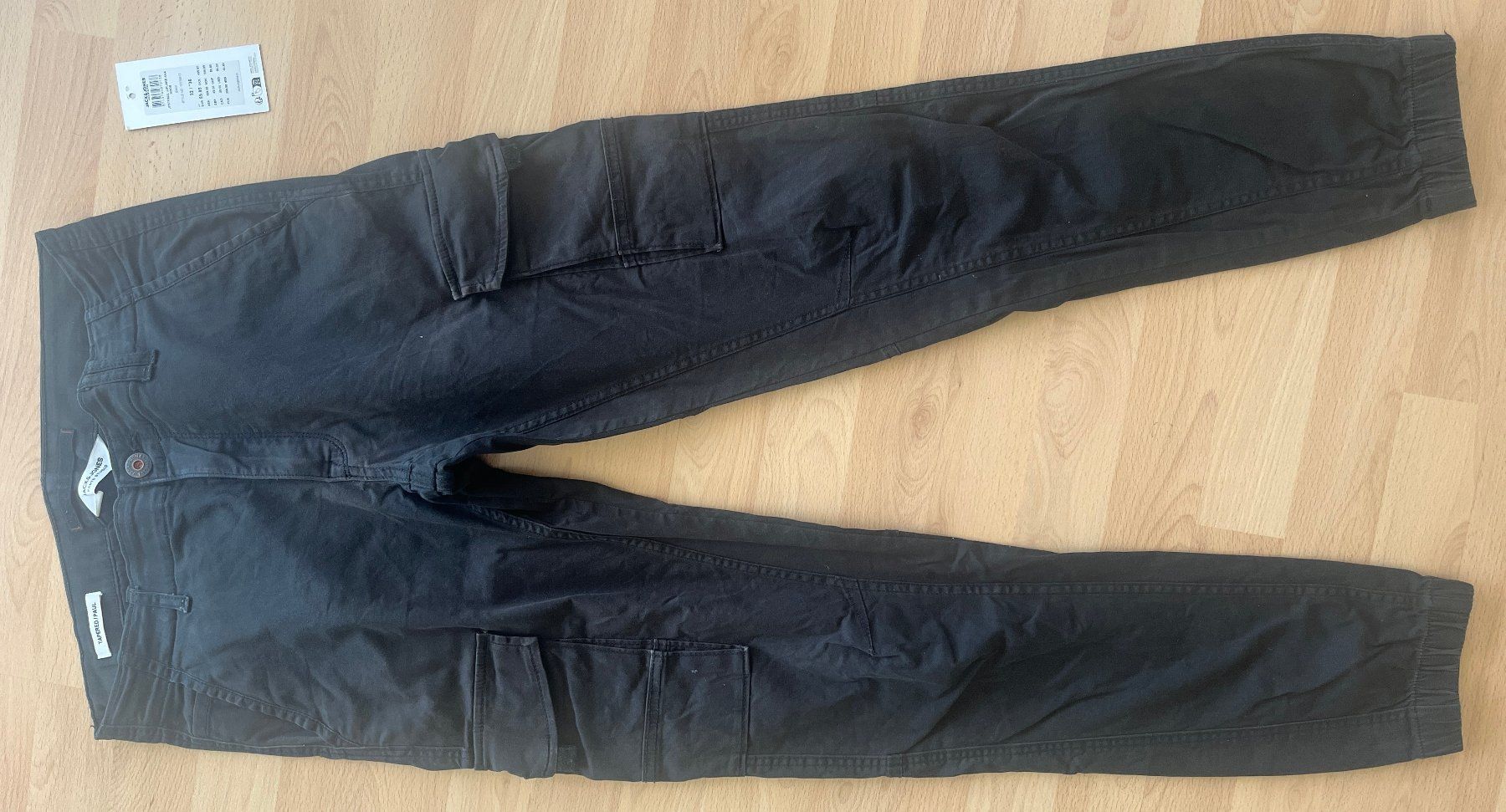 Jack & Jones Pantaloni: JACK&JONES, Cargohose, black, Gr. W32 L36 – Usato da Zürich venduto da fbsm