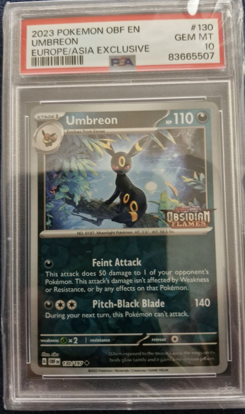 Pokémon Carte collezionabili: 2023 Pokemon Umbreon OBF EN – Nuovo (secondo la descrizione) da Ebmatingen venduto da Stinky01