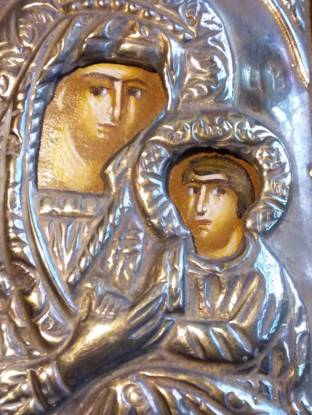 Gemälde: Kleine alte Ikone, Silber, signiert – Gebraucht aus Zürich von sanwit