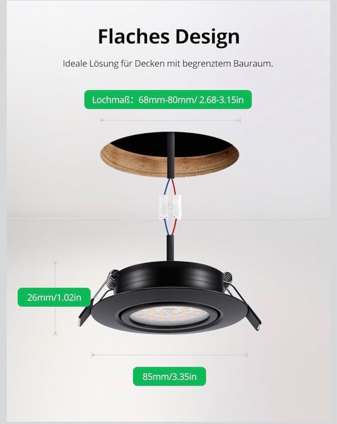 Lampadari & plafoniere: 20 Stk. LED Einbauspots schwarz matt – Nuovo (secondo la descrizione) da Mels venduto da kokusnussler 3