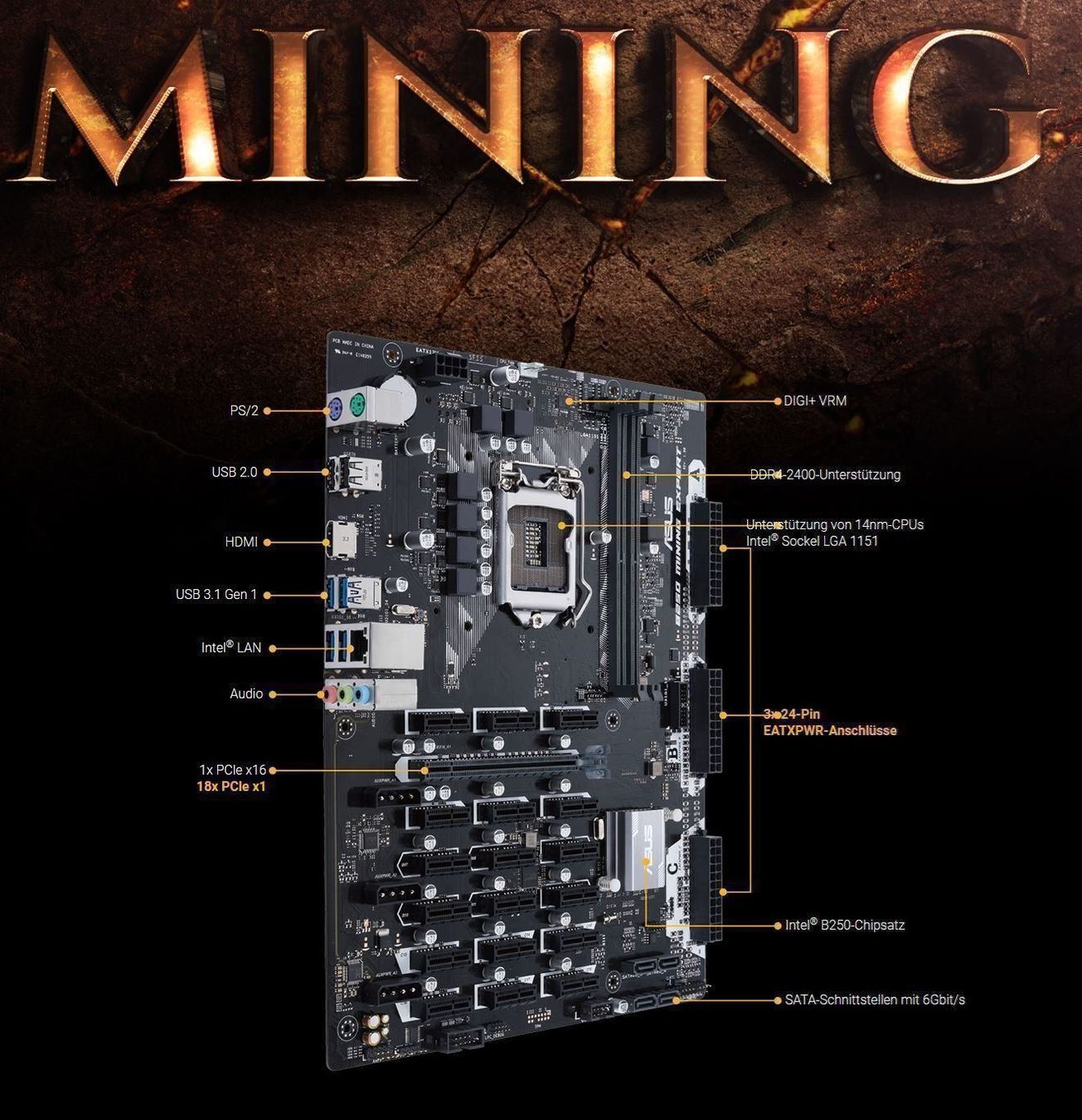 Asus Schede madri: ASUS B250 MINING EXPERT Mainboard – Usato da Wettingen venduto da Schabernack_sam 5