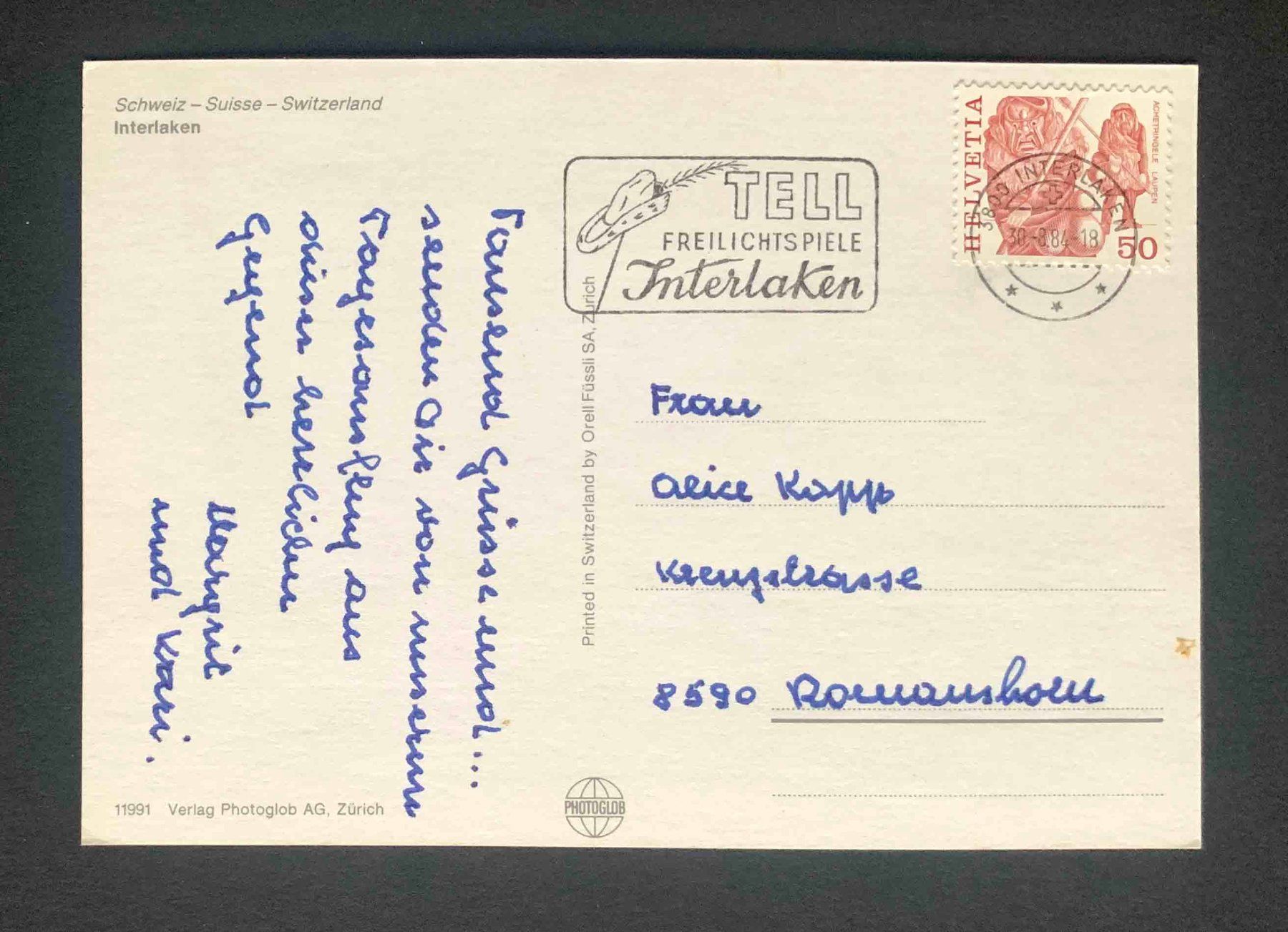 Cartoline postali: AK Interlaken – Usato da Goldau venduto da artelier1 1