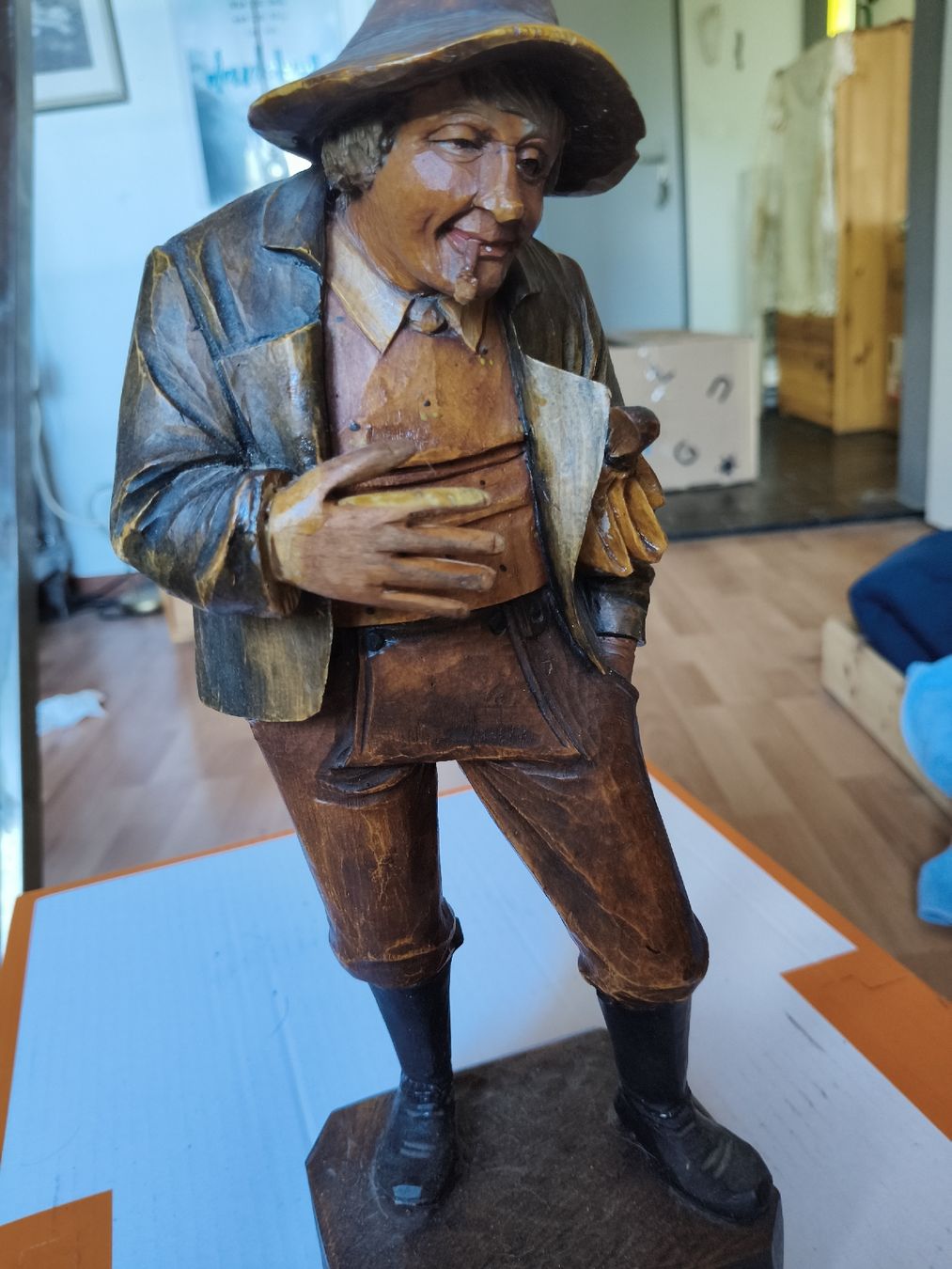 Statuette: Rustikale Holzfigur eines Jägers – Handgeschnitzt! – Usato da Rüfenacht BE venduto da di.kernen 2