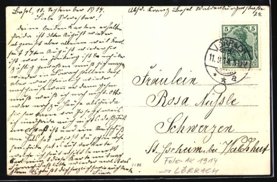 Cartoline postali: Foto-AK Basel, Einzug internieter franz – Usato da Berlin venduto da bartko-reher 1