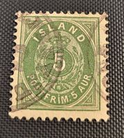 Island alte briefmarke