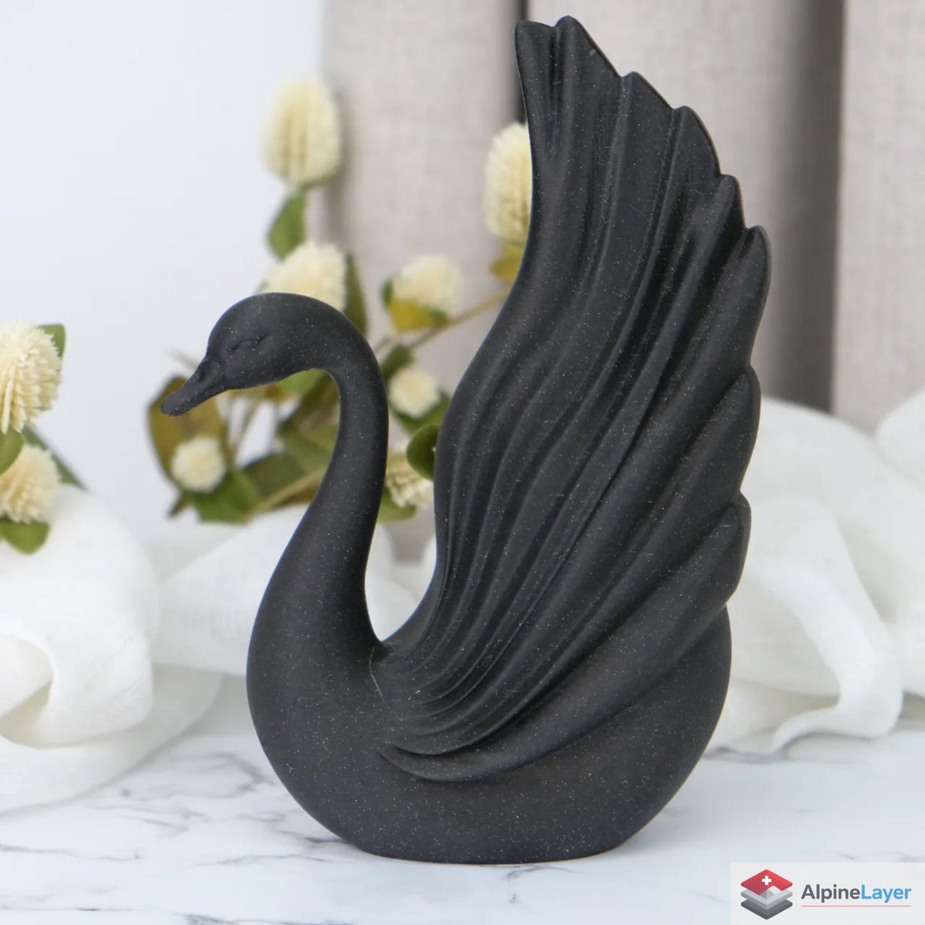 Sculptures & Statues: Black Swan Sculpture - 3D Printed – Neuf (Voir description) à Losone par AlpineLayer