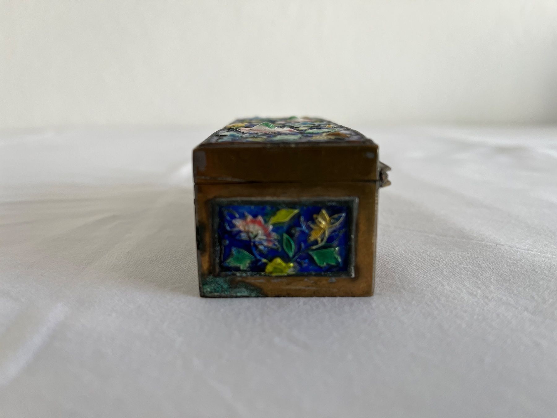Tutte le decorazioni: alte Briefmarken Dose / Messing-Cloisonné-Emaille – Usato da Wetzikon ZH venduto da seli03 6