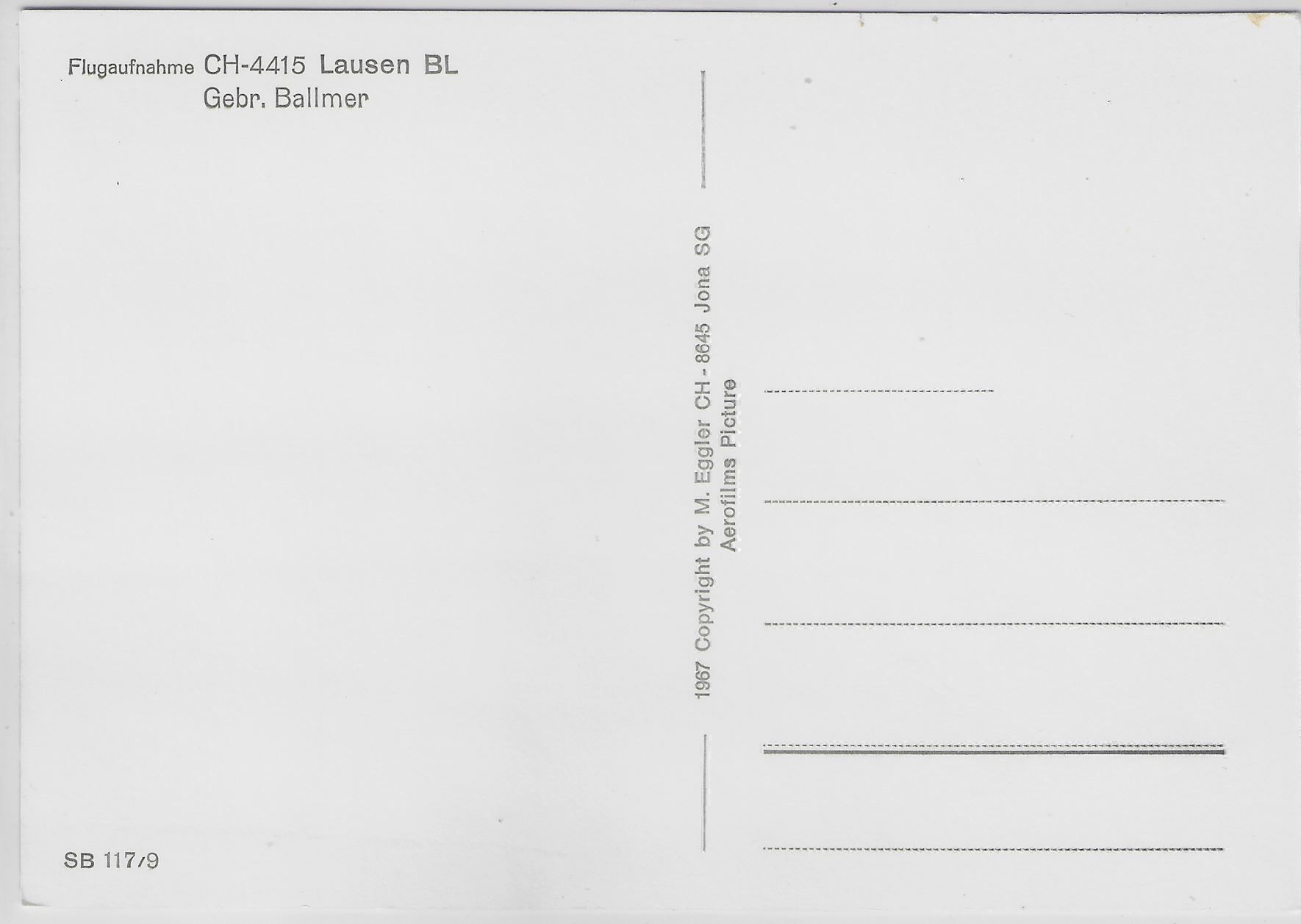Cartoline postali: Flugaufnahme Lausen BL – Antico da Ettingen venduto da Kartenplanet 1