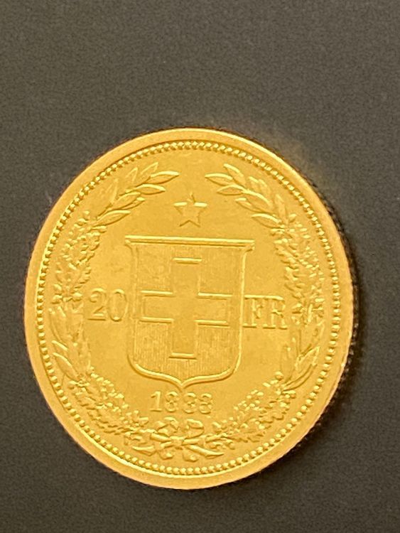 Tutti le monete: Goldvreneli RAR 20-er 1883 Jg Helvetia – Nuovo e nell'imballaggio originale da Untersiggenthal venduto da byiggy 1