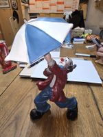 Gilde Clown Figur mit Regenschirm, Vintage (DU)