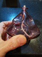Violette Glas Öllampe, Handgemacht Vintage Dekolampe ✨