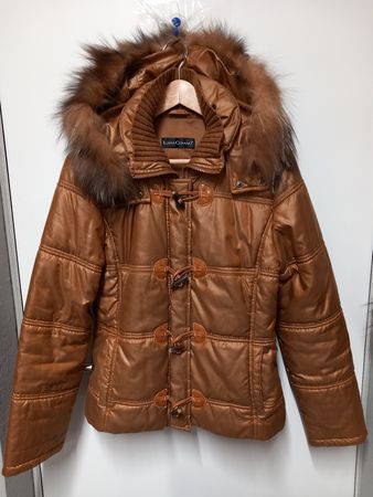 Luisa Cerano Winterjacke Gr. 38 Braun Pelzkragen