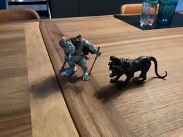 Schleich Figuren: Grüner Ork mit Höllenhund,guter Zustand!