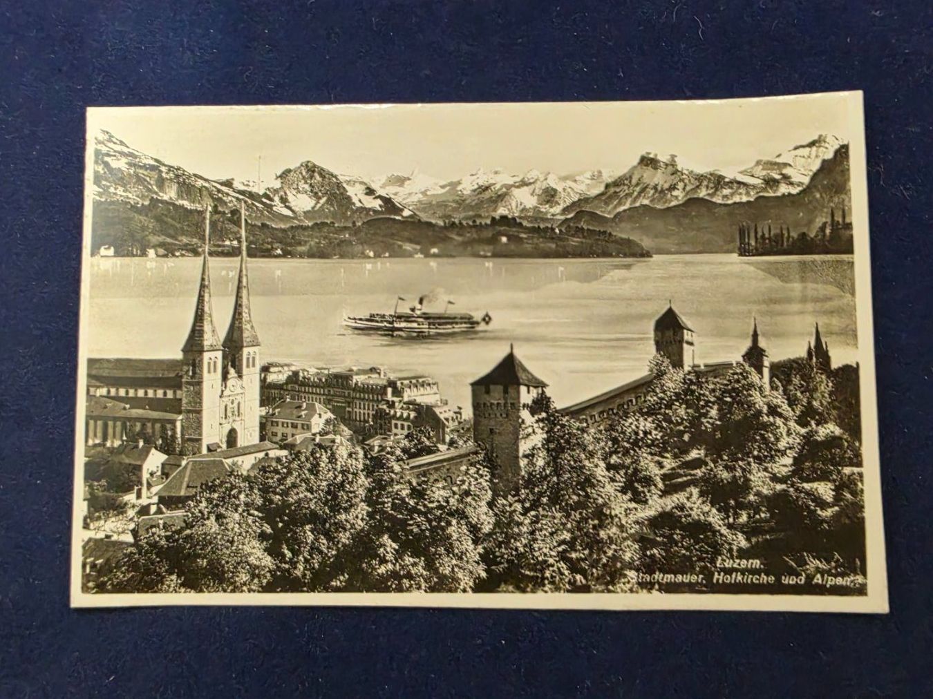Cartoline postali: Luzern Stadtmauer und Hofkirche 1944 – Usato da Wald AR venduto da Bwaldy