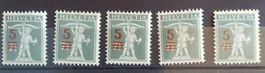 3294) 148II Abart 5 ver. Aufdruck leicht verscho. postfrisch