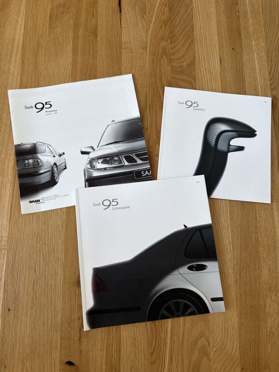 Saab Documenti: 3 Saab 95 Broschüren Limousine 2003 – Usato da Rikon im Tösstal venduto da Spellbinder