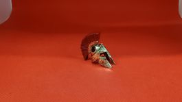 Sparta Helm Miniatur, Antik Gold Optik - Sammlerstück!