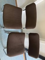 Set Of Two Brown Cantilever Chairs.
