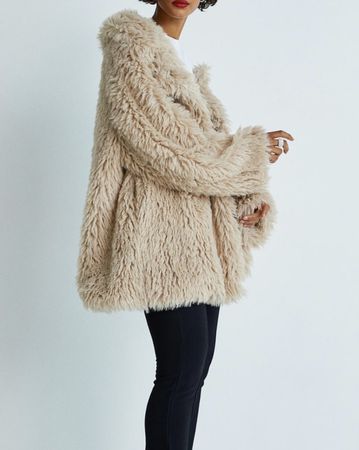Female faux fur coat H&M S