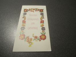 Karte Geburtstag eingerahmt mit Blumen