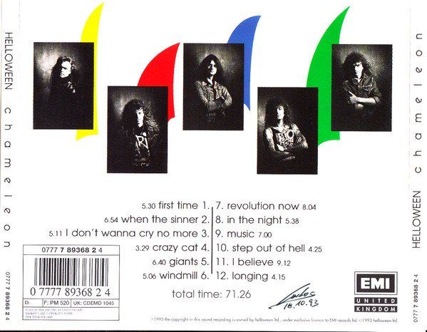 CD: CD Helloween - Chameleon (1993) – Usato da Möriken AG venduto da mineralia 1