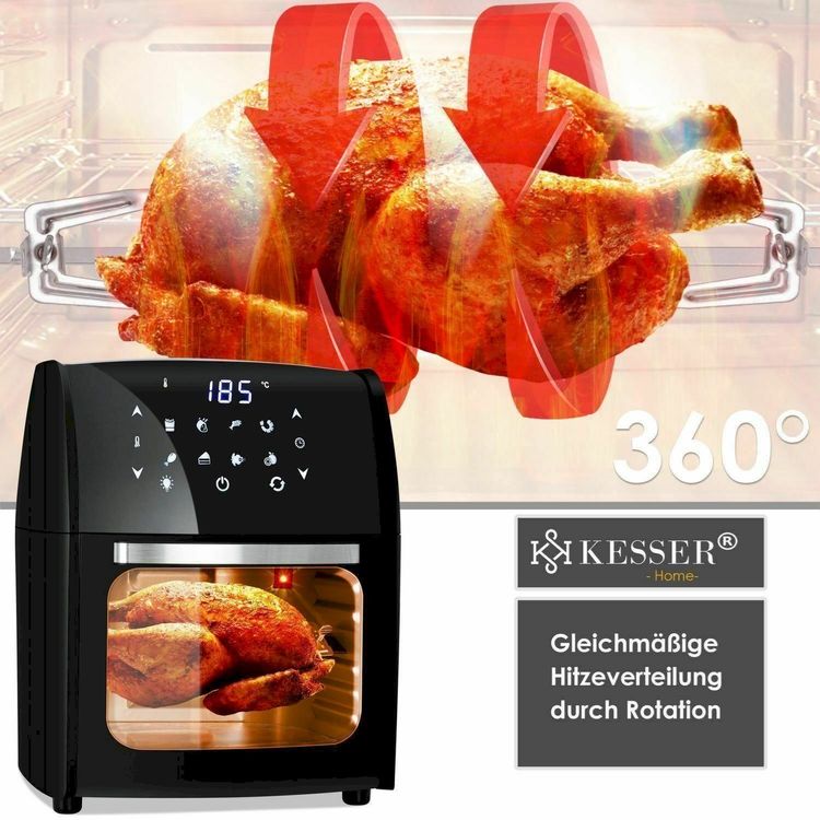 Kesser® XXL Airfryer Friteuse à air chaud 9 en 1 – Barbecue