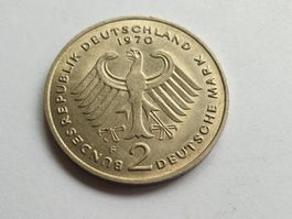 🇩🇪 Germany 2 mark 1970 F - **XF+**